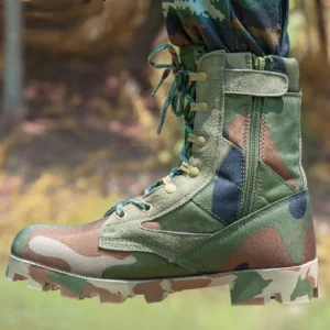 Camouflage Tactical Climb Boots Men High Top Side Zipper Training Desert Combat Work Boots Outdoor Mountaineering Hiking Shoes - Image 3