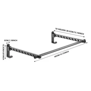Wall Rack for Clothes Foldable Wall Drying Rack Wall Mounted Clothes Drying Hanger for Laundry Folding Indoor Laundry Hanger - Image 6