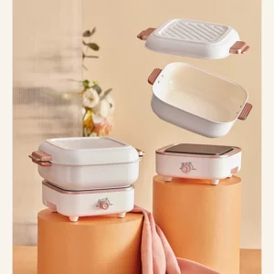 800W Electric Cooking Pot Household Split Rice Cooker Portable Fold Hotpot Electric Skillet Fried Pan Dormitory Multicooker 220V - Image 5