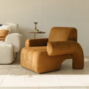 JOYLIVE Creative Single Sofa Vintage Casual Corduroy Settee Fabric Lazy Leisure Chair Living Room Bedroom Home Use 2023 New - Image 3