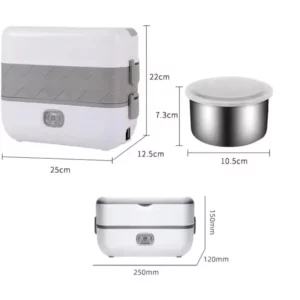 New Electric Lunch Box Portable Double Thermal Insulation Lunch Box with Stainless Steel Liners Home Food Heating Container Boxs - Image 6