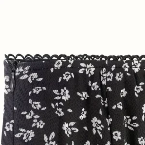 Half Length Skirt Mid Length Skirt Women's Black Floral Mesh Lace 2025 Autumn New Product Elegant Elastic Hip Hugging Maxi Skirt - Image 6