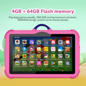 New Cartoon Pattern Kids Tablet 7.0 Inch Quad Core 4GB RAM 64GB ROM Android Learning Education Games Tablets Children's Gifts - Image 3