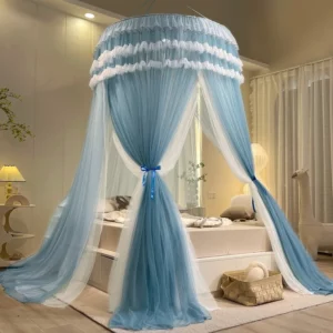 Elevated and Encrypted Suspended Ceiling Mosquito Net Three Door Princess Style Dome Floor To Ceiling Mosquito Net Beautiful - Image 6