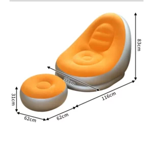 Lazy Air Sofa Bed With Pedals Modern Leisure Inflatable Sofa For Home Outdoor Office - Image 6
