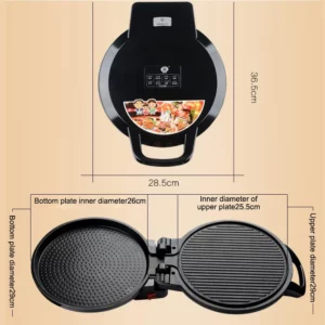 JIQI Electric Crepe Maker Pizza Pancake Baking Pan Machine Griddle Chinese Spring Roll Pie Frying Grill Steak Cooker Roaster EU - Image 3