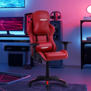Pink gaming chair for girls computer chair height adjustable comfortable office chair with headrest lumbar pillow Swivel Chair - Image 2
