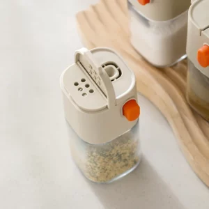 180ml Multi-Functional Quantitative Seasoning Pot, Press-Type Glass Seasoning Bottle, Kitchen Salt Jar, Spice & Pepper Shakers - Image 5
