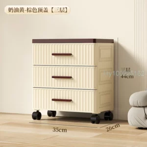 NEW 3 Drawer Wide Plastic Storage Cart Storage cabinet, toy storage cabinet drawer storage cabinet 수납 서랍 - Image 2