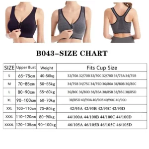 Running Fitness Sports Bra Front Zipper Women's Underwear Shockproof without Underwire Bralette Breathable Seamless Brassiere - Image 6