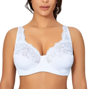Bras For Womens Lingerie Top Female Lace Bra Underwire Plus Size Brassiere Perspective Sexy Underwear B C D DD E F Cup - Image 1