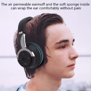 NEWMSNR Heavy Bass Colorful Light Gamer Headsets Bluetooth Headphones Head-mounted Noise Reduction Wireless Earphones for iPhone - Image 4