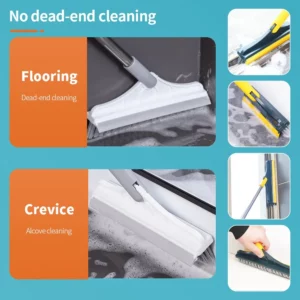 3 In 1 Cleaning Brush Cleaner Brush For Cleaning Bathroom Brush With Long Handle Rotating Floor Brush Crevice Brush - Image 3