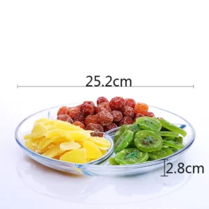 Sharing Plate Sushi Plates Clear Glass Dumpling Plates 4 Grids Vinegar Dish Sauce Compartment Japanese Plates Dip for Dumpling - Image 6
