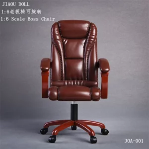 JIAOU DOLL JOA-001 1/6 Scale Male Female Stylish Retro Style Leather Swivel Boss Chair Fit 12inch Action Figure Body Model Toys - Image 3