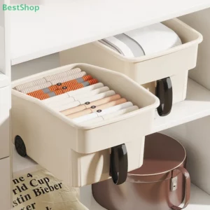 Kitchen High Cabinet Storage Box With Handle Snacks And Sundries Organize Storage Deep Cabinet High Storage Basket - Image 5