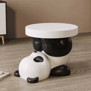 Panda Ottoman Cover Round Cushion Ottoman Foot Stool Hallway Mobile Small Footrest Removable Portable Living Room Furniture Gift - Image 2