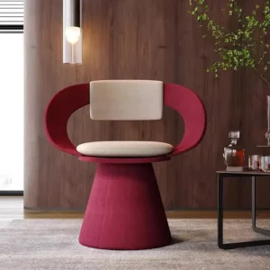 Elegant Rotating Living Room Chair - Modern Creative Dressing Stool for Bedroom Makeup, Light Luxury Chair furniture - Image 4
