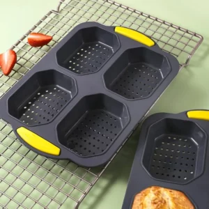 Baking Mould Restaurant Hamburger Bun Silicone Mold Foldable Reusable Bread Pan Heat Resistance DIY Kitchen Tool Accessories - Image 2