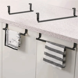 Towel Rack Over Door Stainless Steel Towel Bar Storage Organizer Bathroom Kitchen Cabinet Door Hanging Towel Rack - Image 5