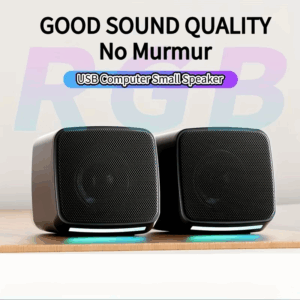 Computer Speakers, Mini Speaker with Cool Lights and Stereo Sound 6W USB Powered 3.5 mm AUX-in Portable Speaker for Computer, La - Image 7