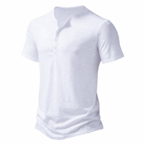 Men's Short Sleeve Henley Shirts Casual Slim Fit Basic Summer O-Neck T-Shirt Men Casual Solid Color T-Shirts Streetwear - Image 3
