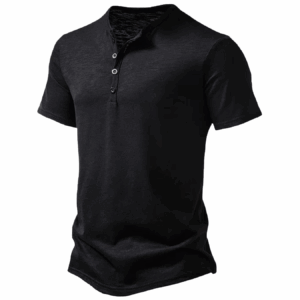 Men's Short Sleeve Henley Shirts Casual Slim Fit Basic Summer O-Neck T-Shirt Men Casual Solid Color T-Shirts Streetwear - Image 5