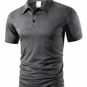 Summer Men's Short Sleeve Polo Shirt Solid Color Button Tshirts Lightweight Lapel Streetwear Men Breathable Basic Polo Shirt - Image 3