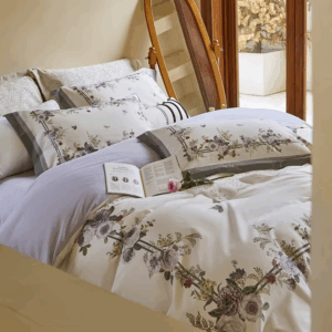 100% Soft Cotton Brushed 4Pcs Rose Floral Chic Vibrant Queen Double Duvet Cover with Zipper Flat/Fitted sheet Pillowcases - Image 2