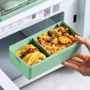 1Set-Double Layer Portable Lunch Box For Kids With Fork and Spoon Microwave Bento Boxes Dinnerware Set Food Storage Container - Image 7