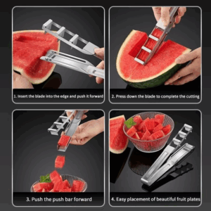 Watermelon Cutter Slicer, Cube Watermelon Cutting, Quickly Safe Watermelon Knife, Fruit Slicer Salad Melon Baller - Image 4