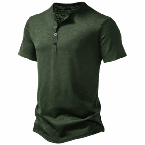Men's Short Sleeve Henley Shirts Casual Slim Fit Basic Summer O-Neck T-Shirt Men Casual Solid Color T-Shirts Streetwear - Image 6