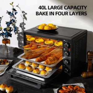 M Household Electric Oven 40L Forno Elettrico Temperature Control Timing Cake Baking Oven - Image 5
