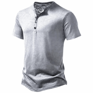 Men's Short Sleeve Henley Shirts Casual Slim Fit Basic Summer O-Neck T-Shirt Men Casual Solid Color T-Shirts Streetwear - Image 4