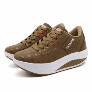 Ladies Casual Sports Shoes Breathable Comfortable Wedge Heel Thick Sole Sneakers Lace-up shoes - Image 4