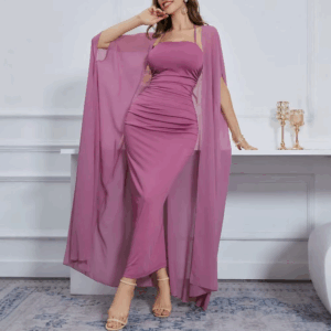 Rafiah Women's Summer Abayas Dress 2025 Modest Fashion Solid Color Shawl Sleeves Square Neck Maxi Abaya - Image 5