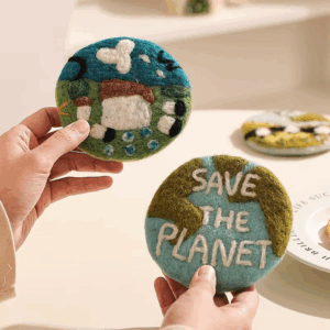 Handmade Wool Felt Coaster Anti-scalding Tabletop Insulation Mat High Temperature Resistant Cartoon Childlike Placemat Bowl Mat - Image 3