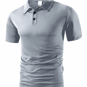 Summer Men's Short Sleeve Polo Shirt Solid Color Button Tshirts Lightweight Lapel Streetwear Men Breathable Basic Polo Shirt - Image 2