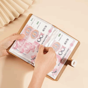 PU Leather Envelopes Money Saving Reusable Challeng Saving Money Notebook Savings Binder Budget Savings Challenges Book - Image 6