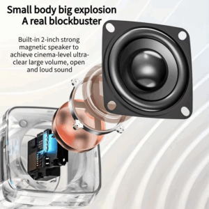 Computer Speakers, Mini Speaker with Cool Lights and Stereo Sound 6W USB Powered 3.5 mm AUX-in Portable Speaker for Computer, La - Image 2