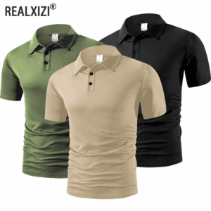 Summer Men's Short Sleeve Polo Shirt Solid Color Button Tshirts Lightweight Lapel Streetwear Men Breathable Basic Polo Shirt - Image 7