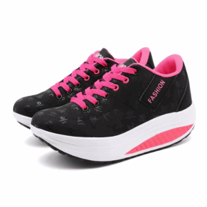 Ladies Casual Sports Shoes Breathable Comfortable Wedge Heel Thick Sole Sneakers Lace-up shoes - Image 2