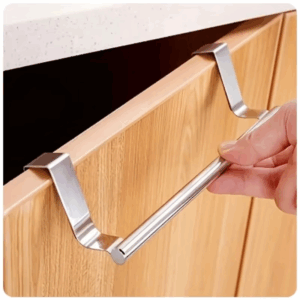 Towel Rack Over Door Stainless Steel Towel Bar Storage Organizer Bathroom Kitchen Cabinet Door Hanging Towel Rack - Image 6