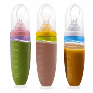 120 ml/4oz Infant Baby Liquid Silicone Food Squeeze Feeder | Fruit Puree & Rice Paste Dispenser | Detachable Spoon - Image 7