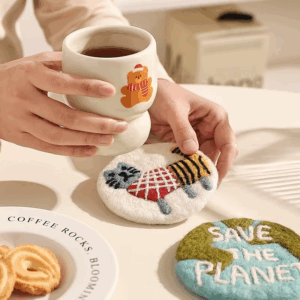 Handmade Wool Felt Coaster Anti-scalding Tabletop Insulation Mat High Temperature Resistant Cartoon Childlike Placemat Bowl Mat - Image 6