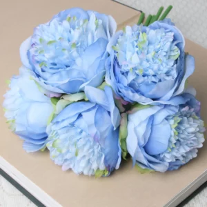 5Big Heads 11cm Diameter Rose Pink Peony Artificial Flowers Bouquet Fake Flower for Home Bride Wedding Decoration Marriage Decor - Image 3