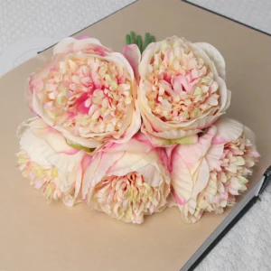 5Big Heads 11cm Diameter Rose Pink Peony Artificial Flowers Bouquet Fake Flower for Home Bride Wedding Decoration Marriage Decor - Image 6
