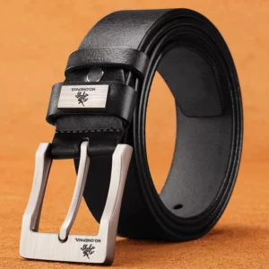 Leather Men's High-quality Buckle Jeans Leather Casual Belt Business Denim Belt Men's Fashion Designer 2025 New - Image 9