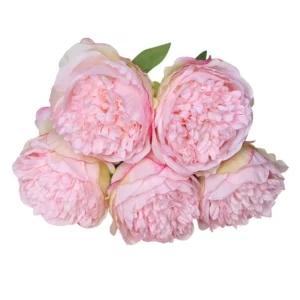 5Big Heads 11cm Diameter Rose Pink Peony Artificial Flowers Bouquet Fake Flower for Home Bride Wedding Decoration Marriage Decor - Image 5