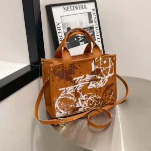 2025 Fashion Women Letters Tote Bag Designer Handbags Luxury Pu Leather Shoulder Crossbody Bags Large Capacity Shopper Purses - Image 2